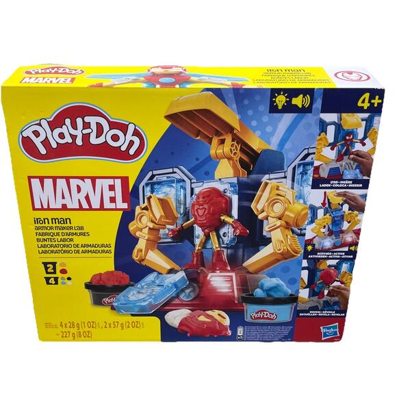 Play-Doh Marvel Iron Man Armor Maker Lab Playset with Iron Man Figure {130}. - Picture 1 of 16